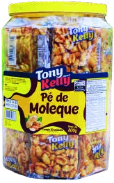 Pé de moleque Tony Kelly em pote